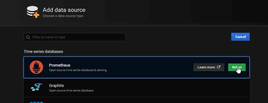 Prometheus添加数据源的截图